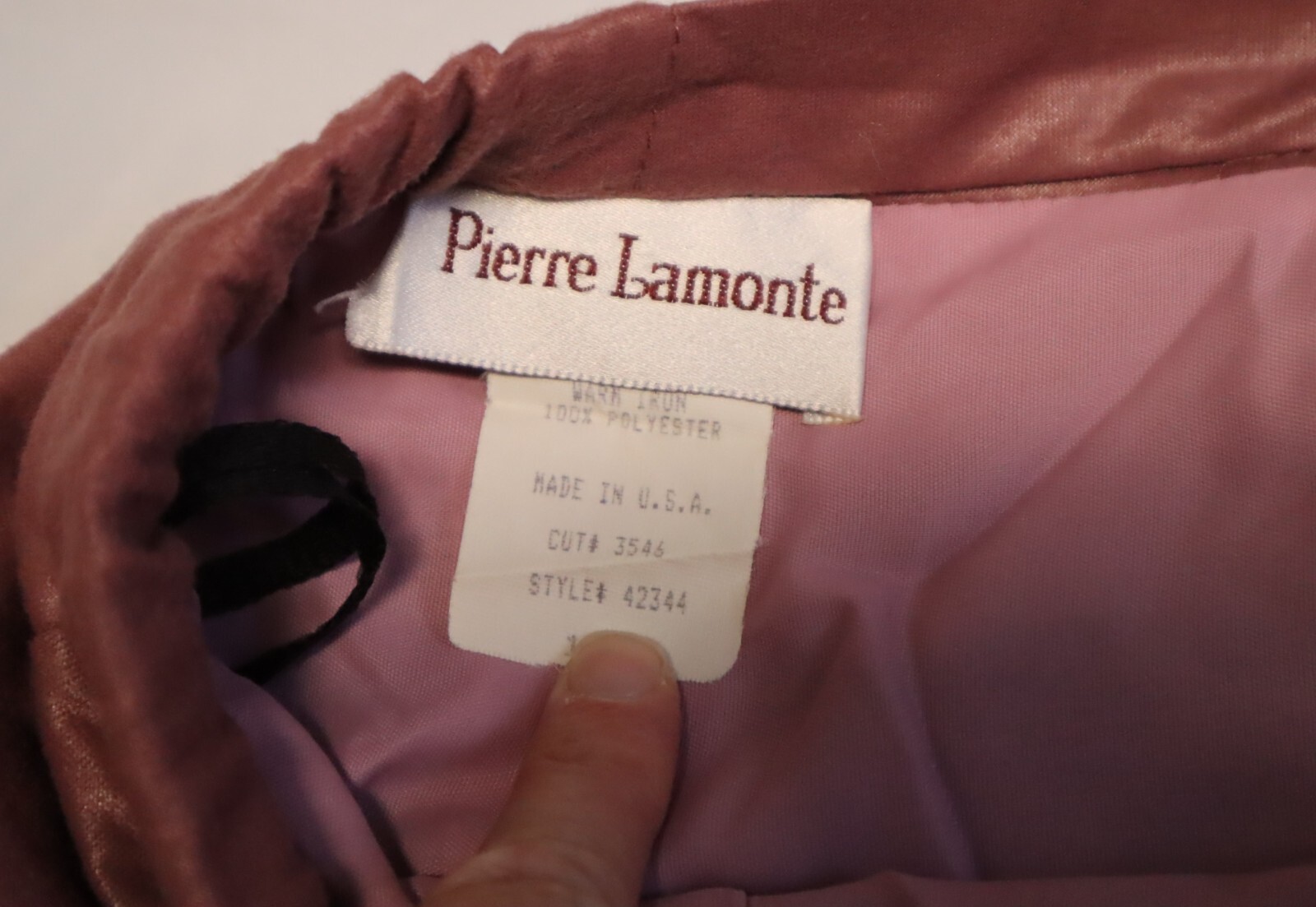 Vintage 1980s PIERRE LAMONTE old pink faux leather skirt 32W x 30L (USA) NWT