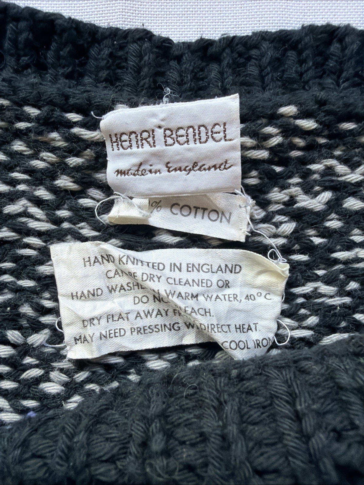 Vintage Stewart Ross Knit Sweater 1980’s Henri Bendel Oversized