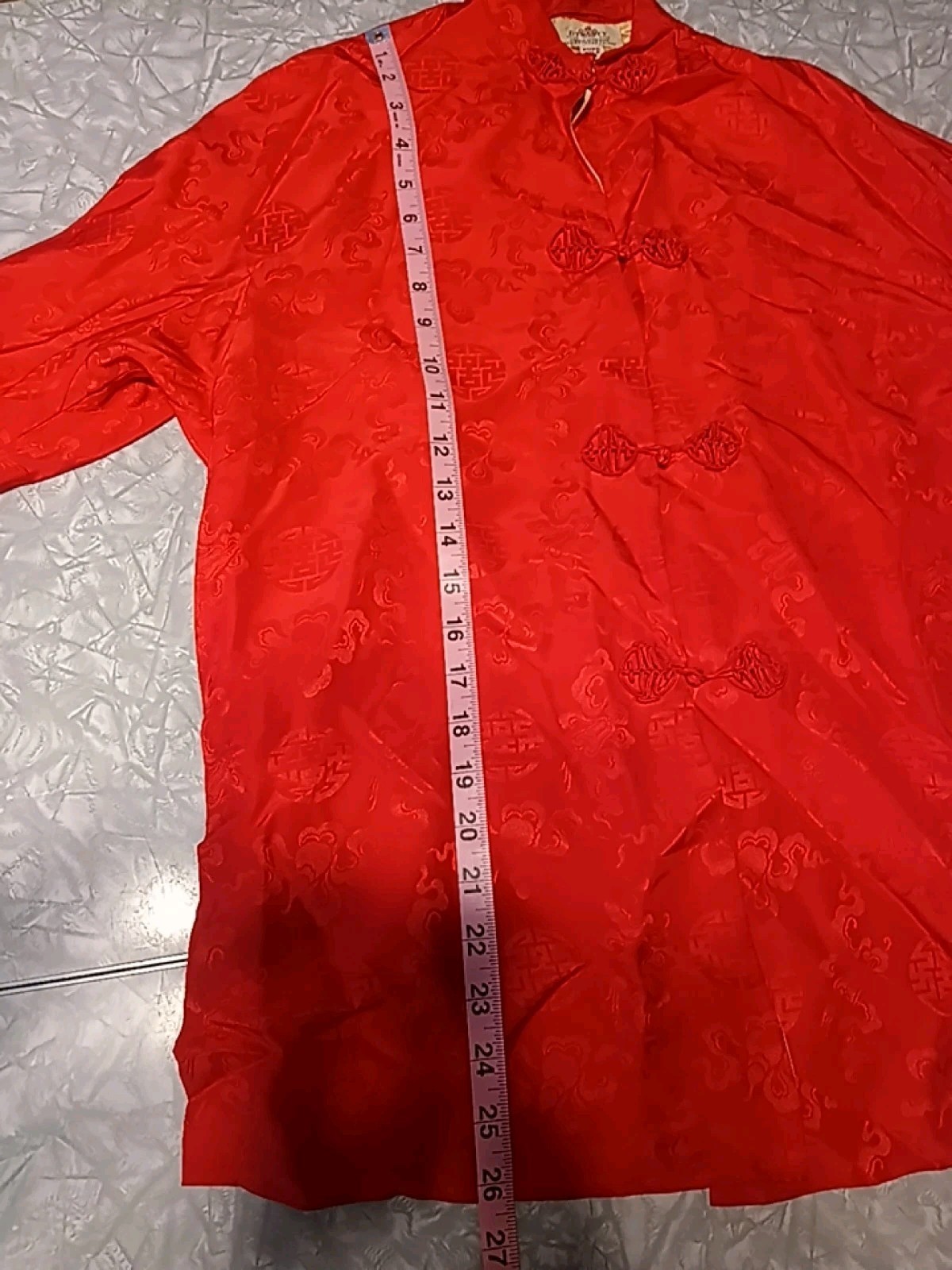 Vintage 60s/70s Chinese Silk Tunic Jacket Blouse And Pants Size 16