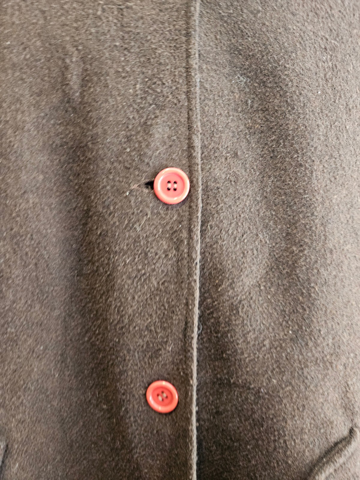 Vintage Brown Wool Hooded Cape with Houndstooth Plaid Lining