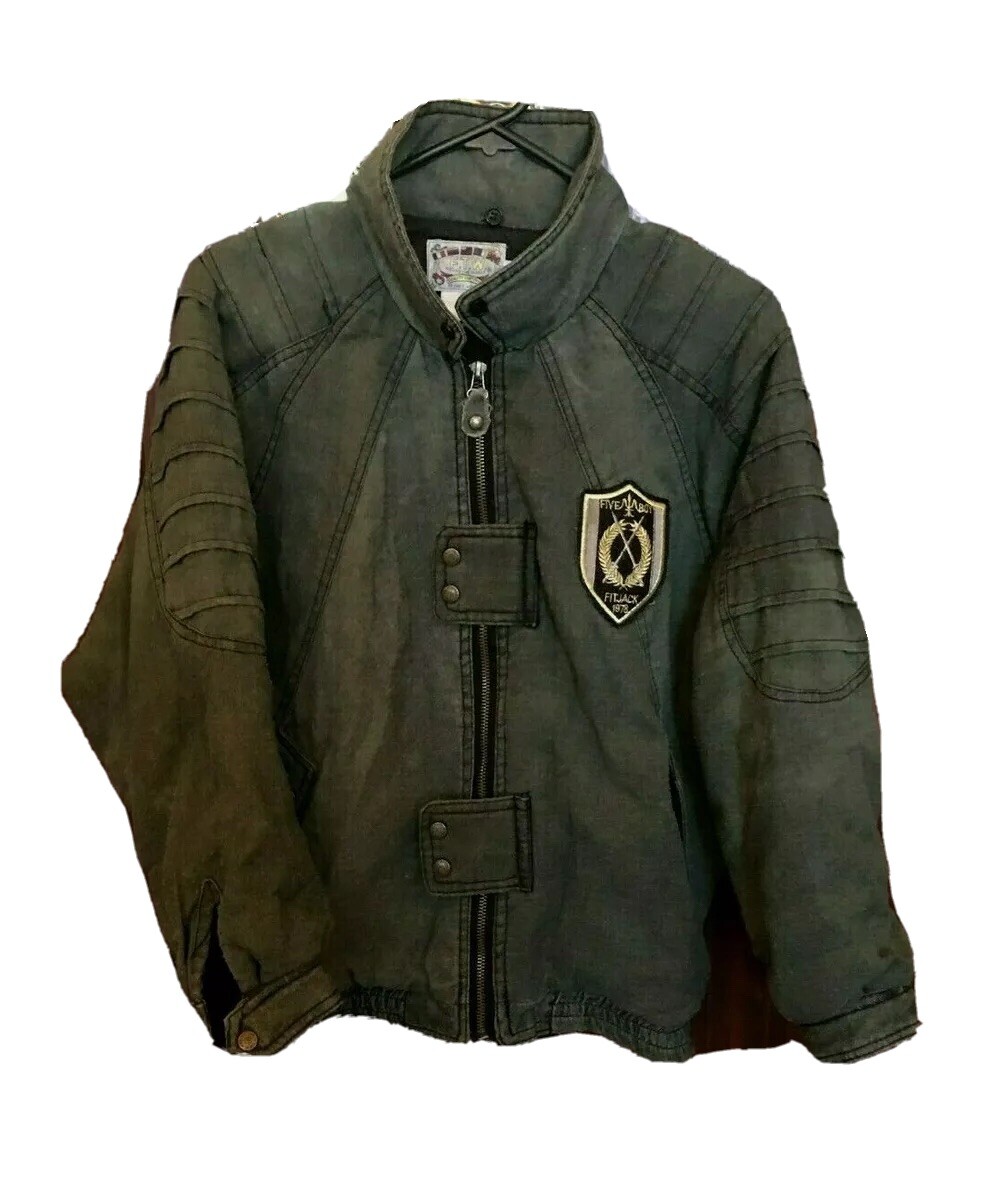 VINTAGE 1987 KHAKI GREEN ZIP UP JACKET SIZE 16