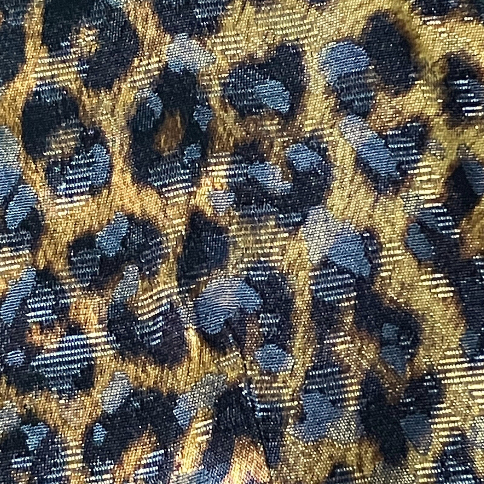 Vintage 80s Leopard Cheetah Cropped Satin Vest Brass Buttons. Retro Funky. S/M.