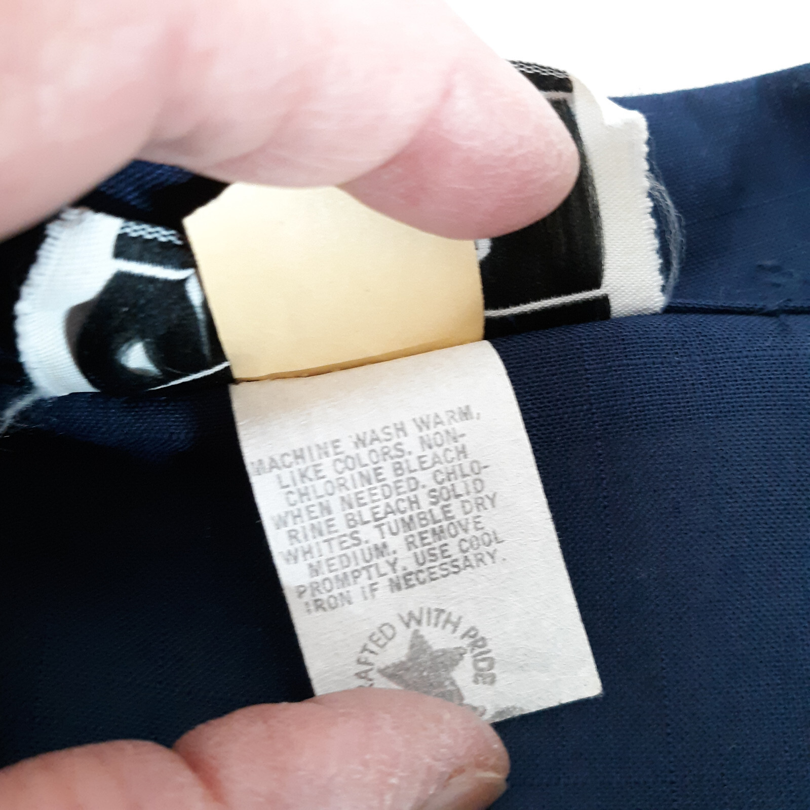 Vintage Joyce Sportswear Late 80s Navy Inspired Blouse w/Epaulettes Size 9/10