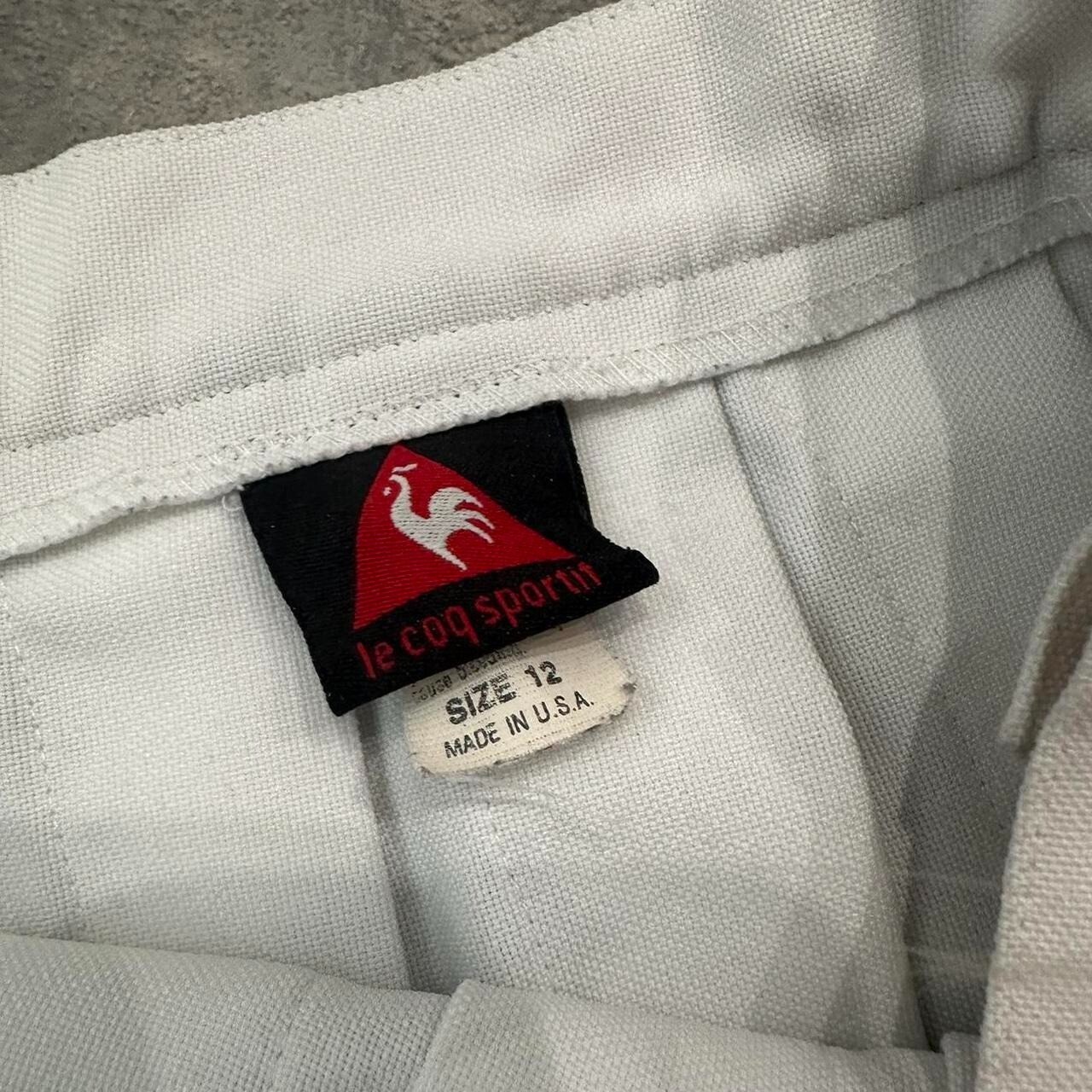 Vintage Le Coq Sportif USA 90s White Pleated academia tennis mini skirt sz 12