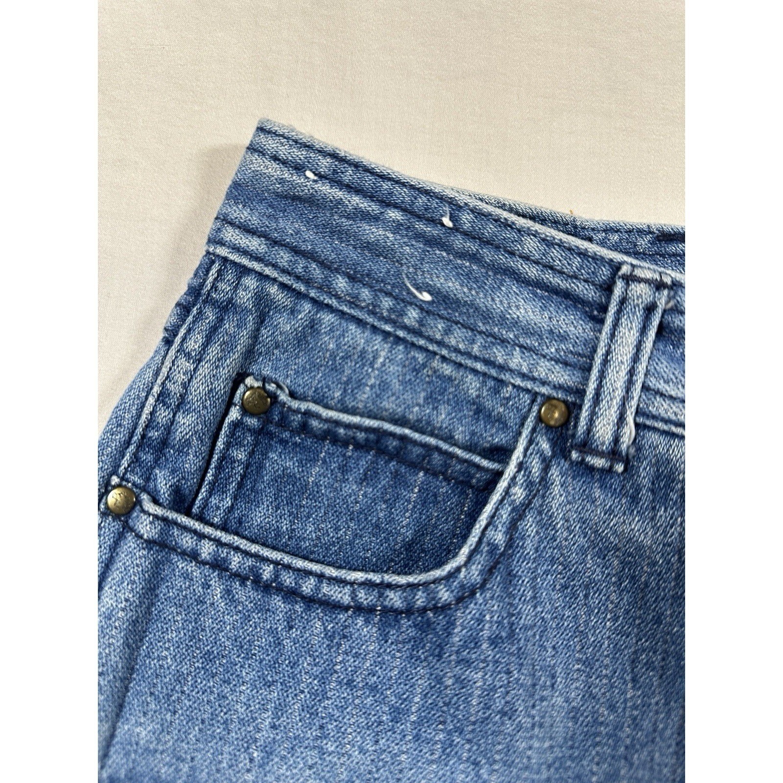 Vintage Jordache High Waisted Tapered Leg Blue Denim Jeans Ankle Zip 24 Waist 28