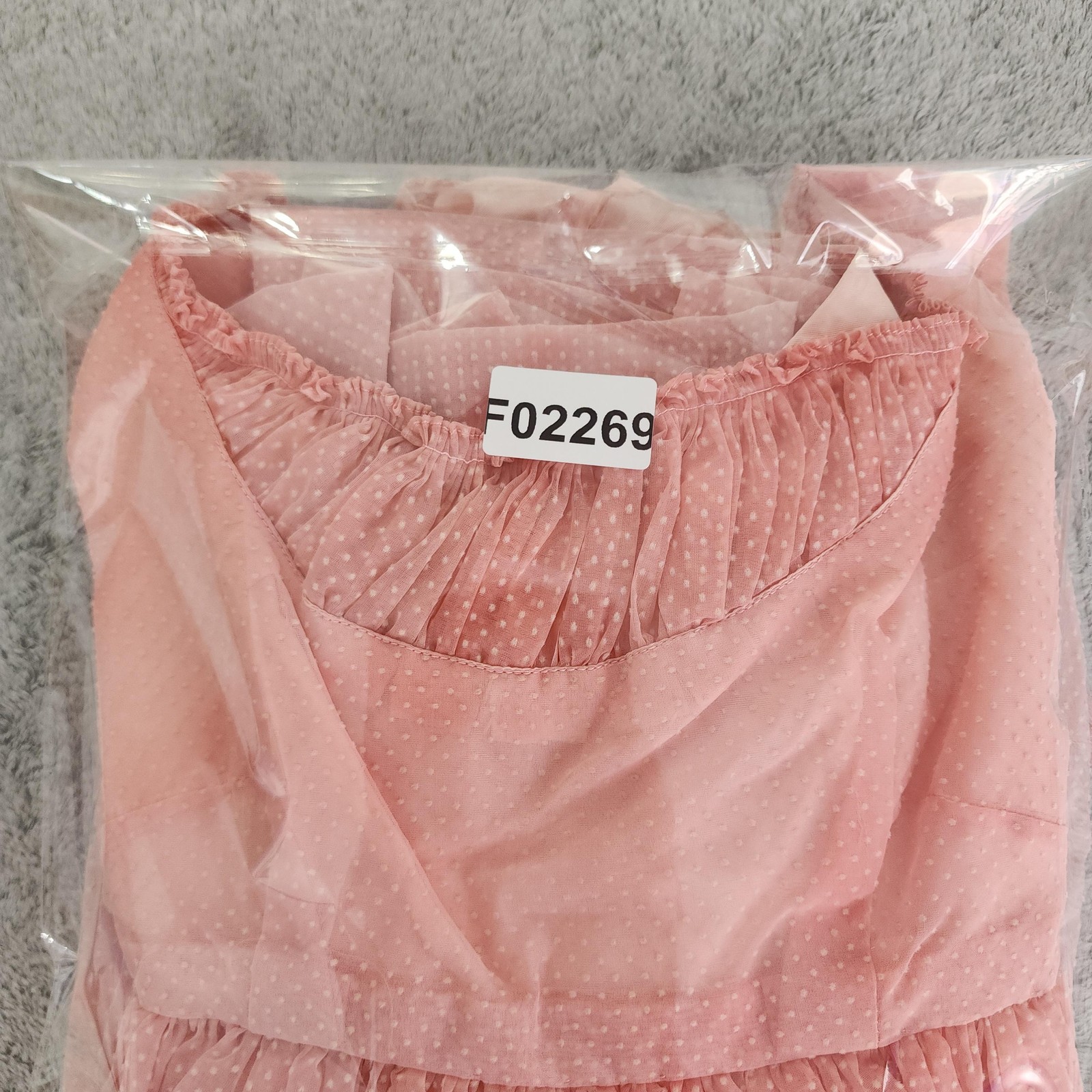 Vintage Lingerie Set Women XS Pink Swiss Dot Babydoll Nightie Bow Ruffle Bloomer