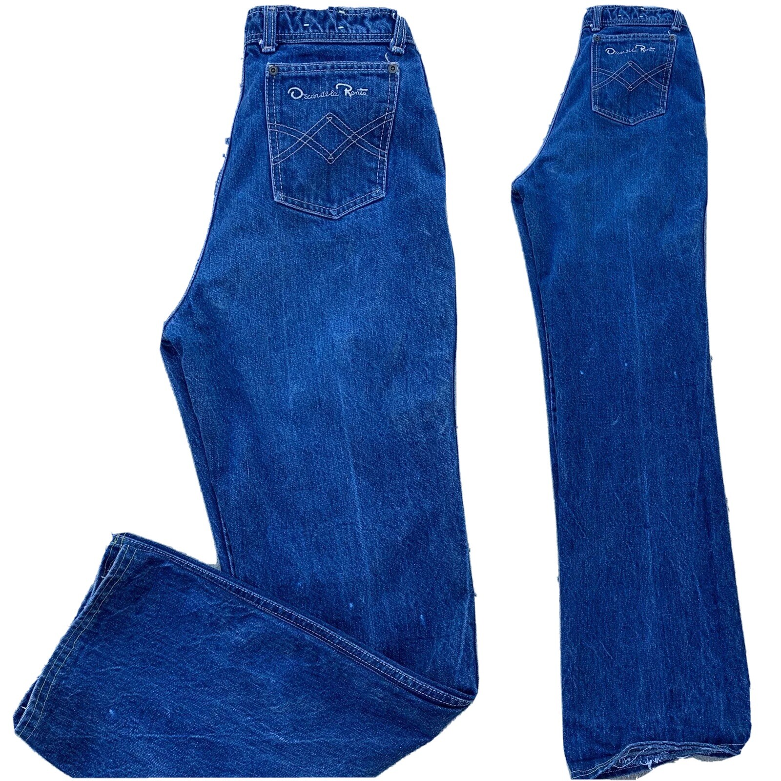 Vintage Oscar de la Renta Jeans size 14 28” Waist Talon 42 Zipper 70s 80s