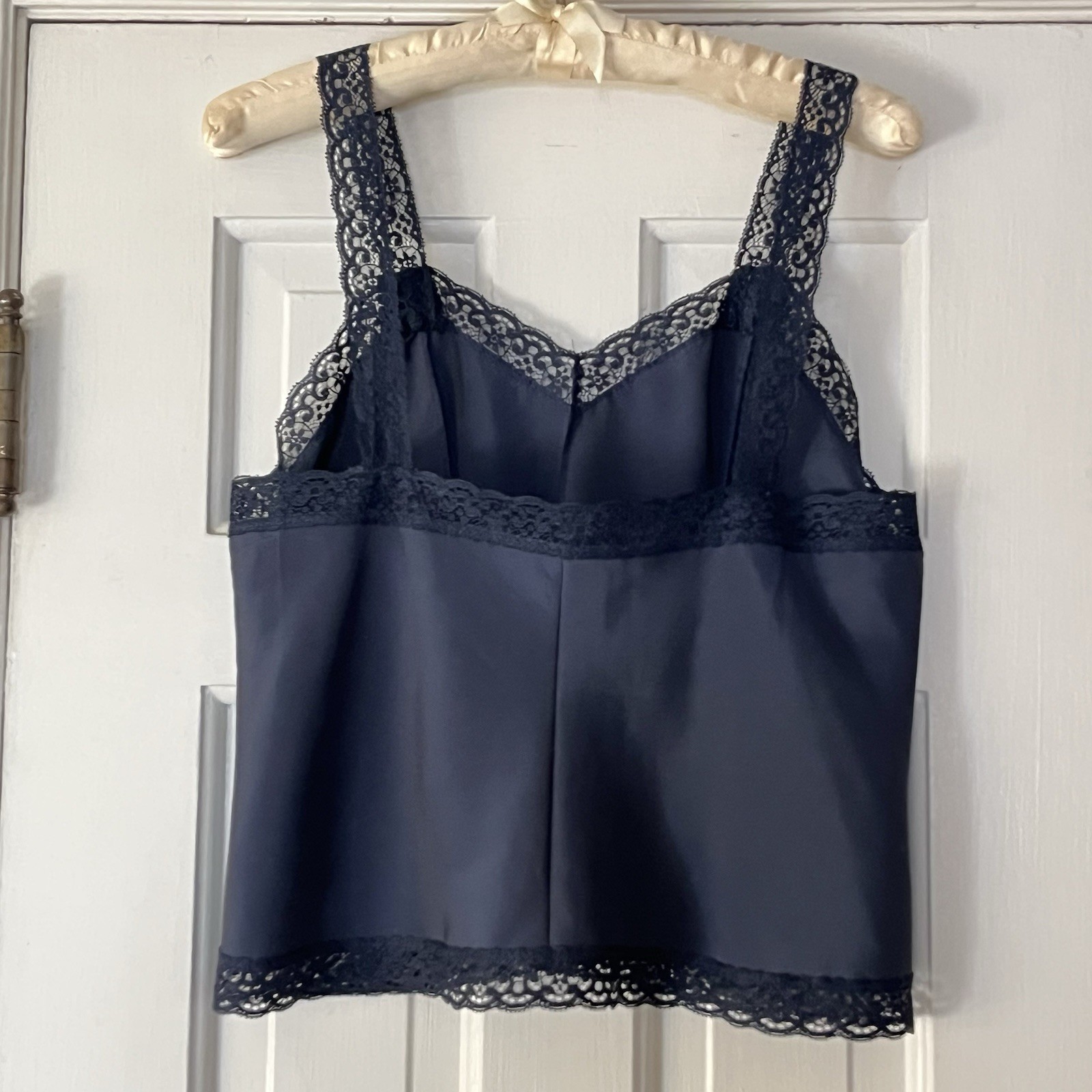 Farr West Navy Lace Trimmed & Strapped Camisole Size Large
