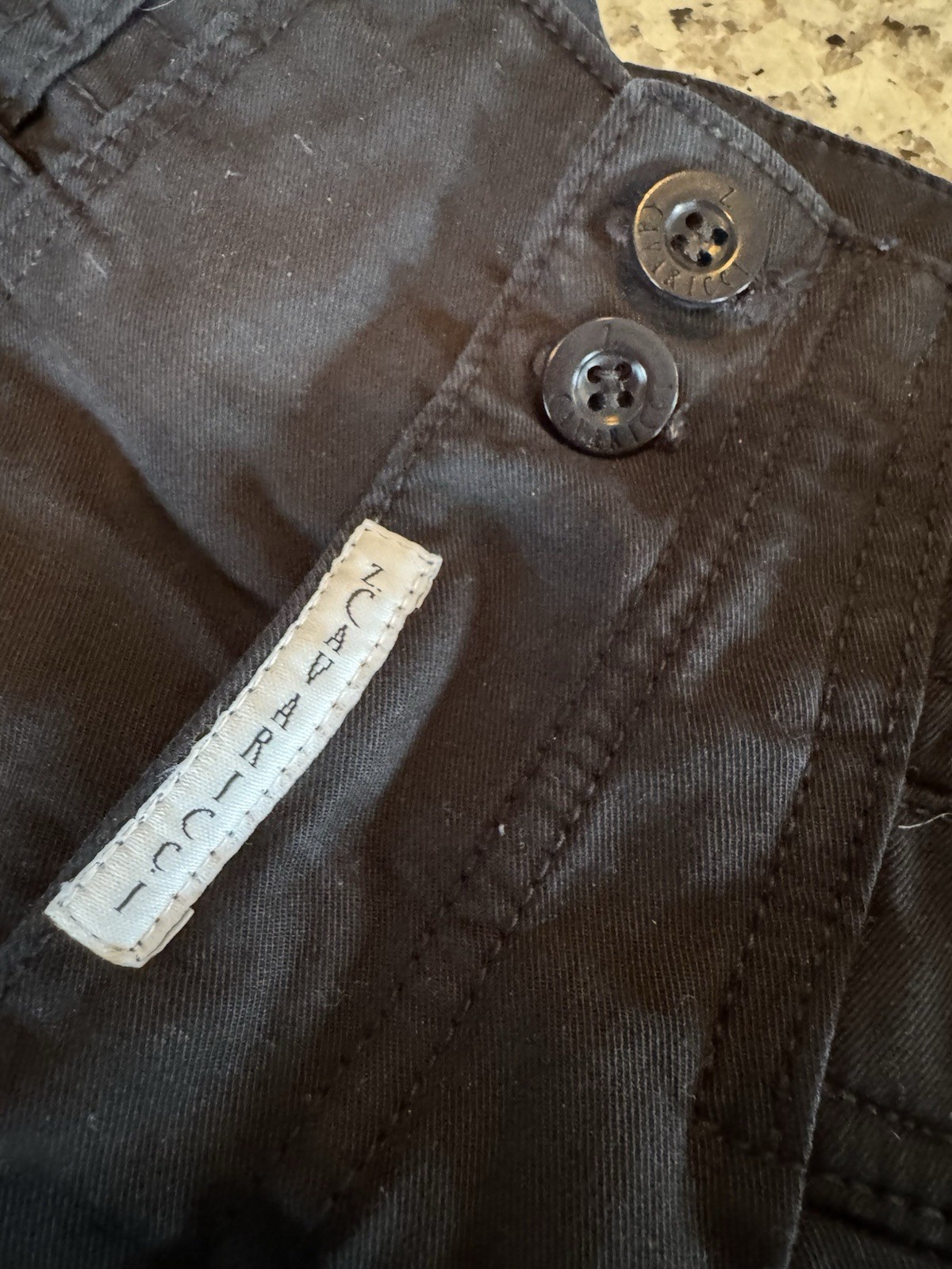 Vintage Z Cavaricci Black Pleated Pants High Rise 100% Cotton USA Size 25