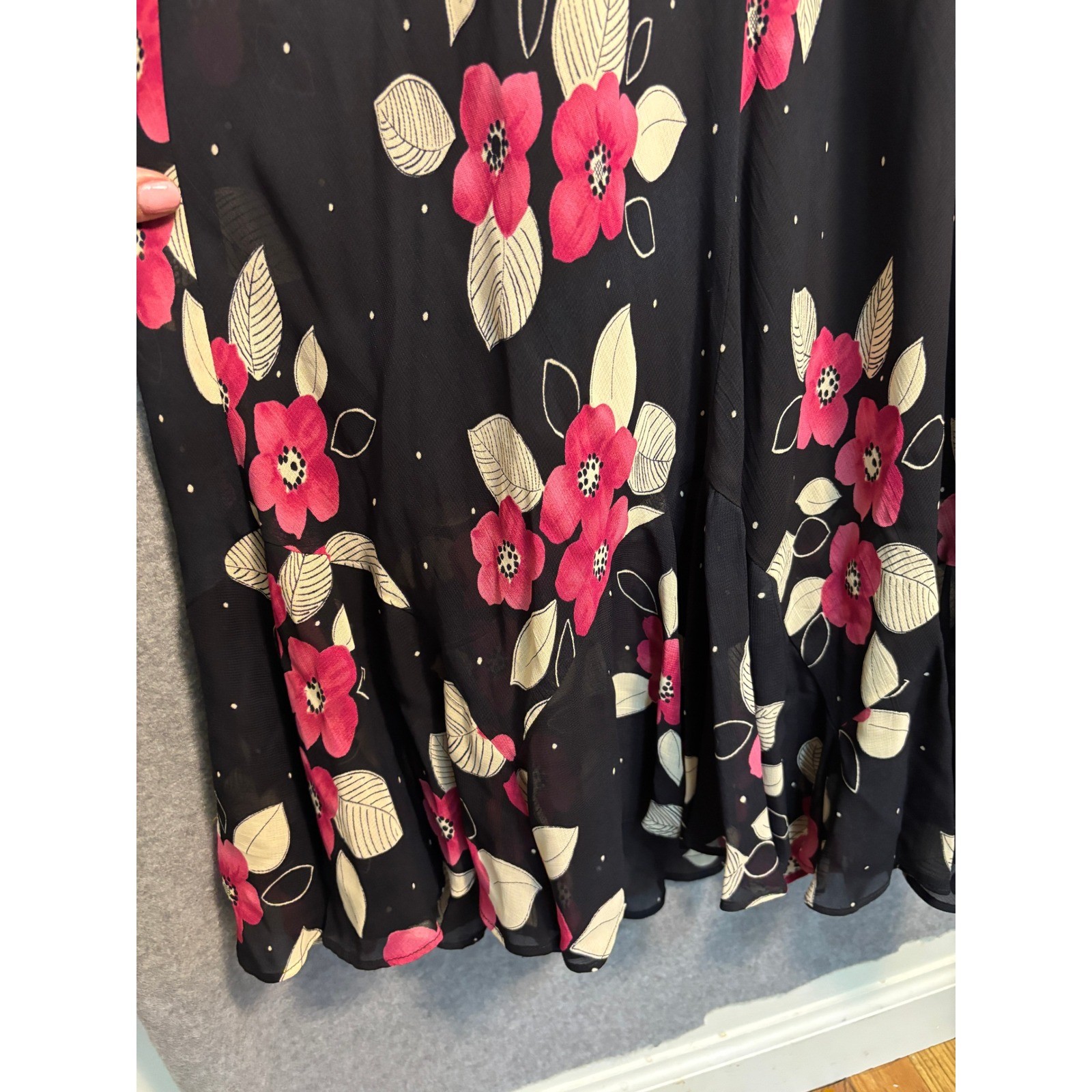 Vintage Evan Picone Floral Maxi Dress 90s Slip Bias Cut Grunge Coquette