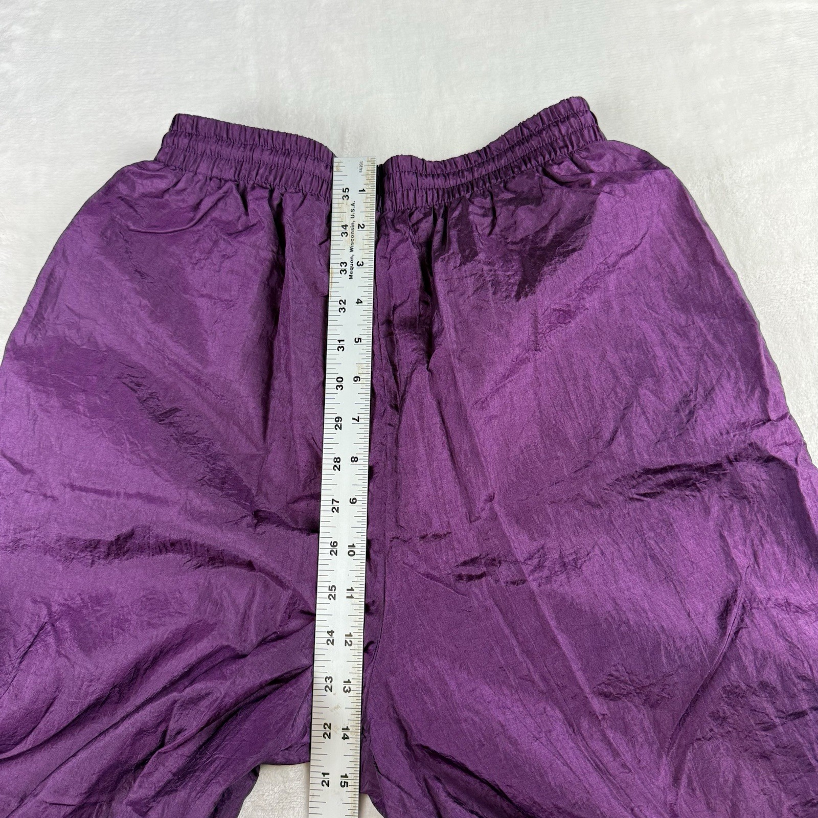 Vtg 90s Nylon Windbreaker Track Suit Set Womens M Purple Bold Spirit Retro Chic