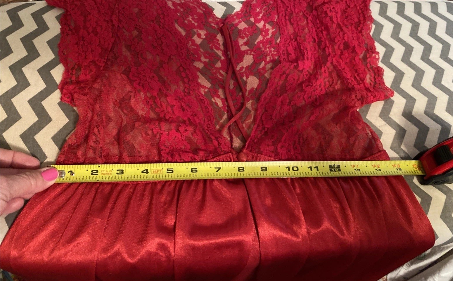 Vintage 50/60s ILGWU (USA) Mauve-Red Maxi Gown & Robe Set-M Luxurious Romantic