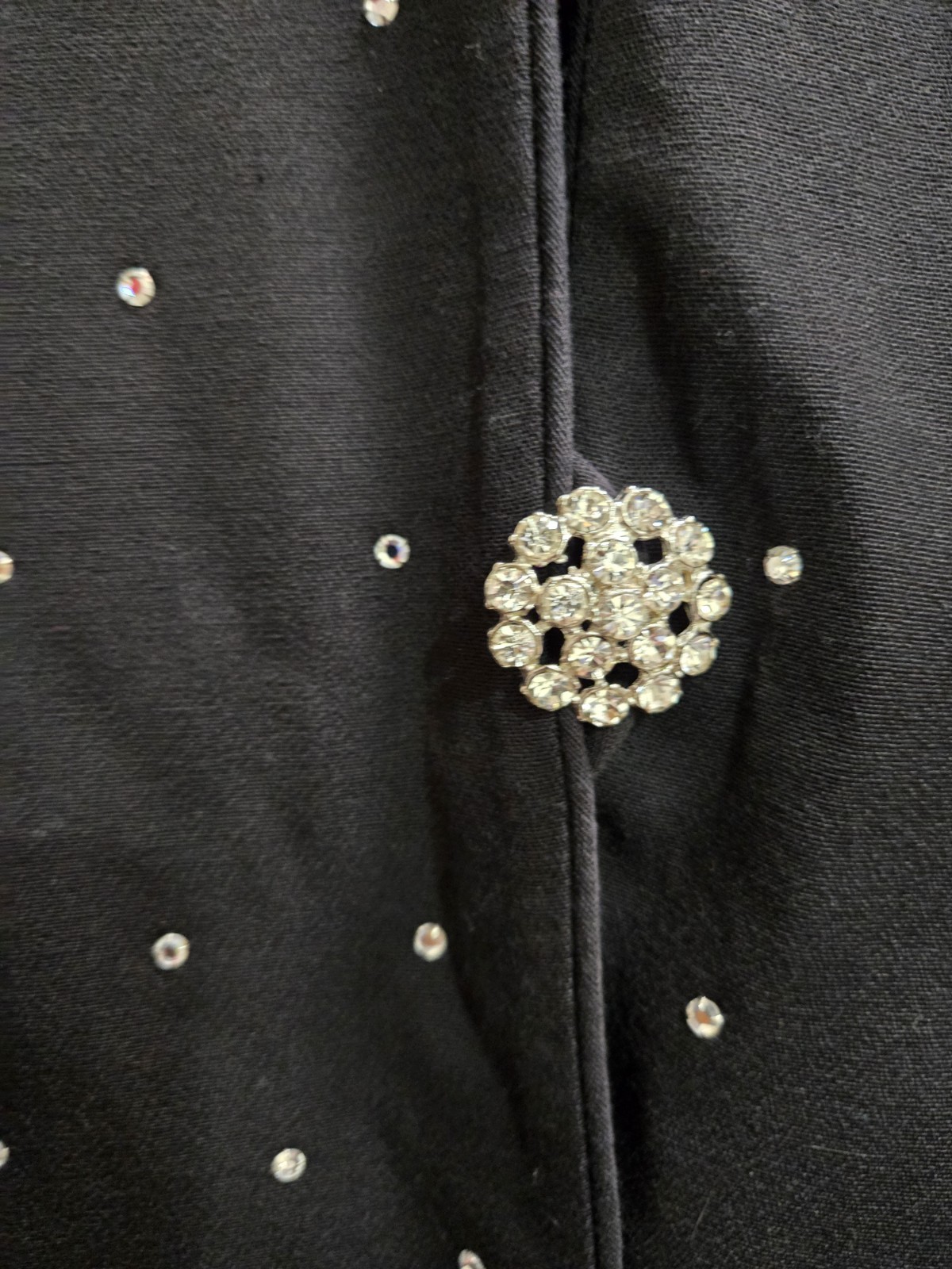 Women’s Vintage Katherine Lindsay By Matthew Black Jacket W/ Rhinestones Size 14