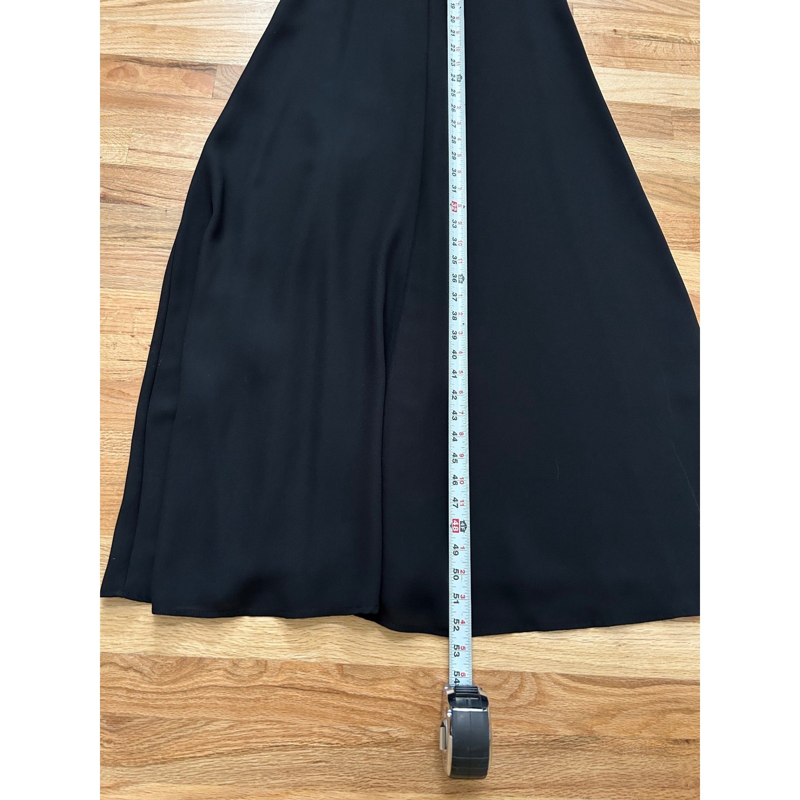 Beechers Brook Tuxedo Halter Maxi Dress Womens 8 Black Vintage Minimalist Gown