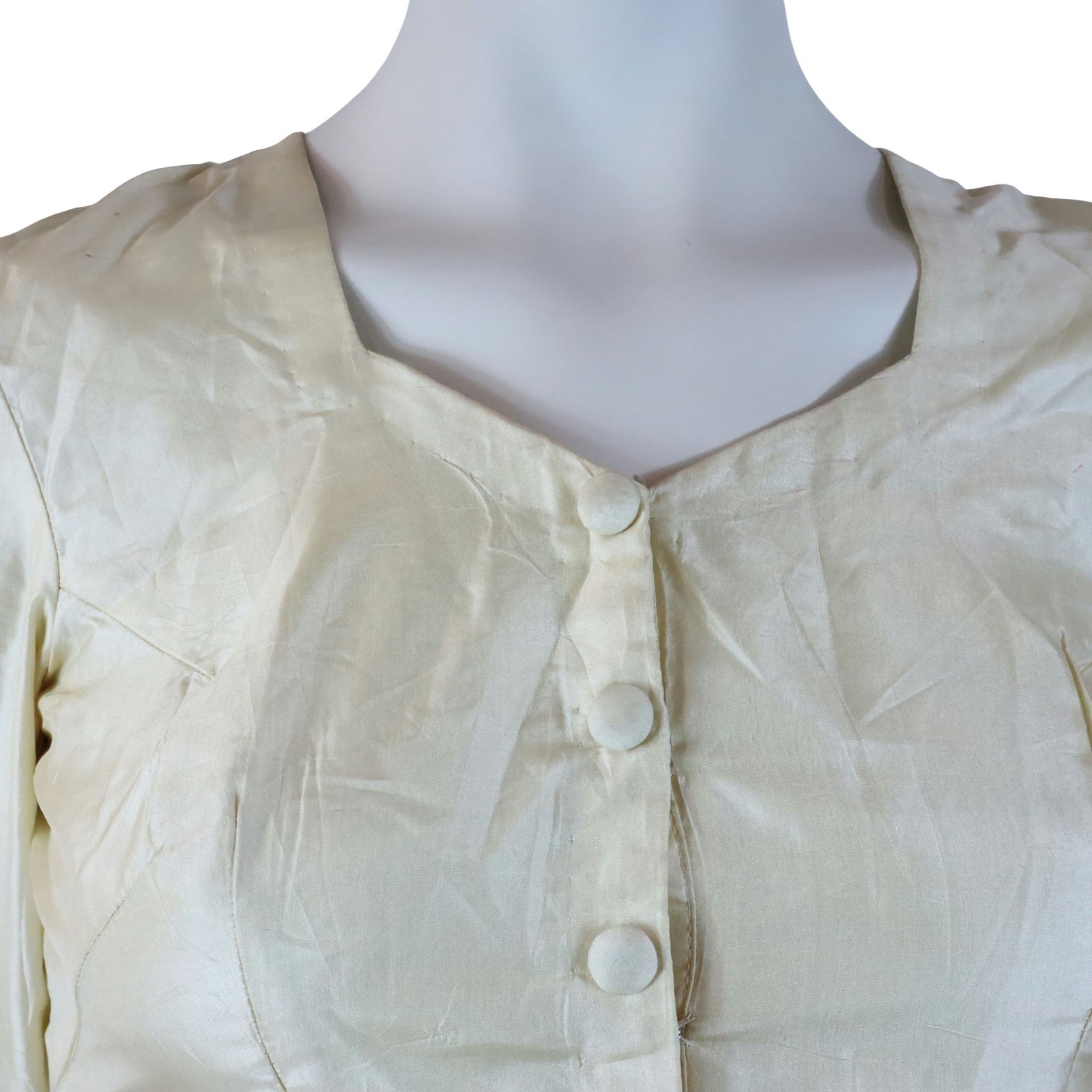 Antique Edwardian Victorian Button Up Undergarment Top 1900s Women’s XS
