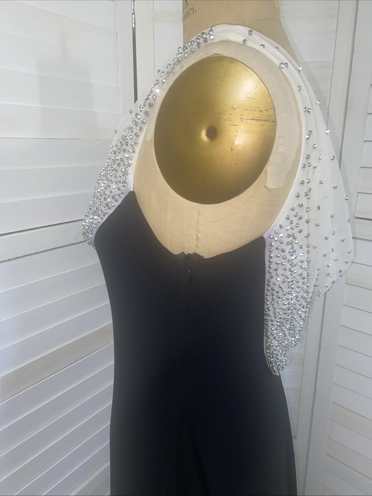 Vintage 90s Cachet Dress Size 12 Black Maxi Floor Length Slinky Sexy