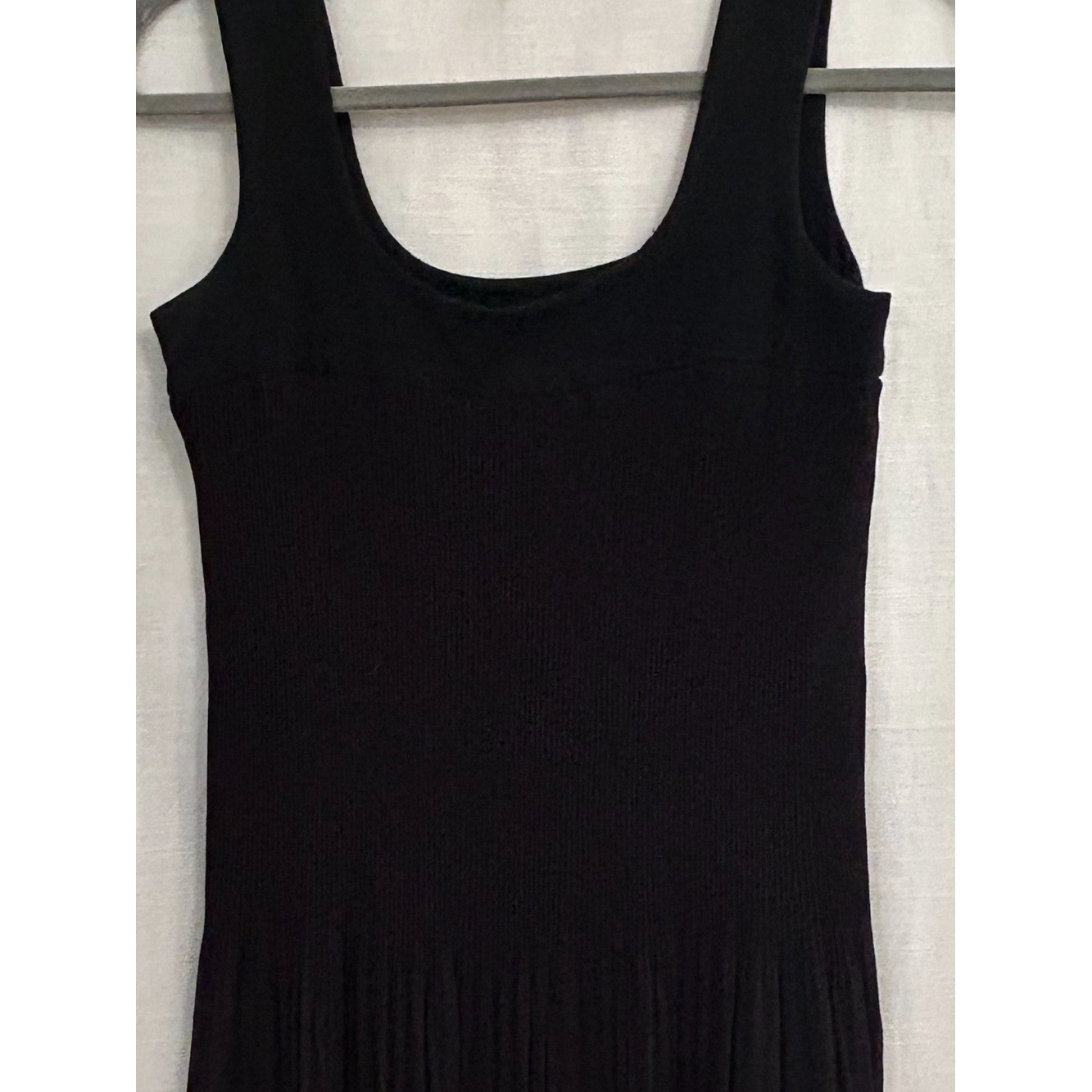 Vintage 1990’s Y2K Vivienne Tam Black Sleeveless Pleated Lined Mini Dress