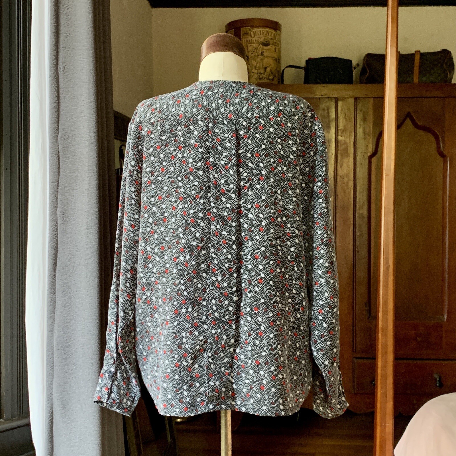 OSCAR DE LA RENTA Expressions Vintage 80s Button Up Blouse Top 16
