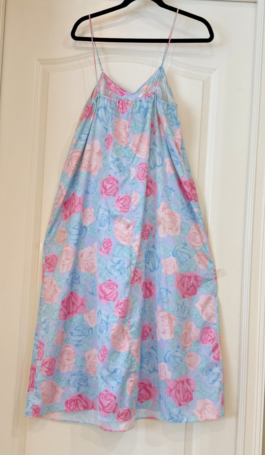 VTG Givenchy Intimité Paris Set Sz M Floral Robe & Peignoir Pastel Golden Girls*