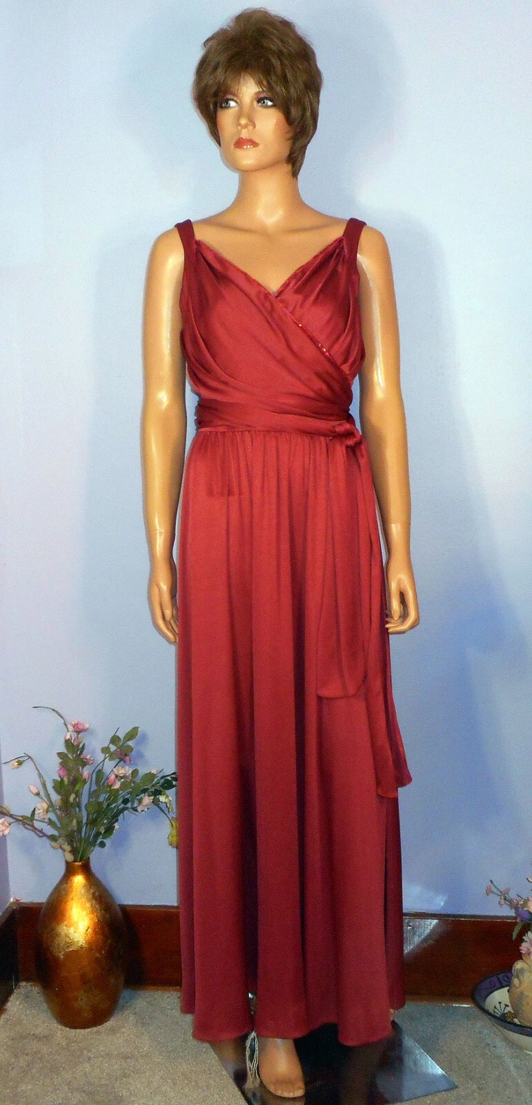 Vintage ‘70s/’80s Ursula of Switzerland Greek Goddess Occasion Gown, Modern 7/8