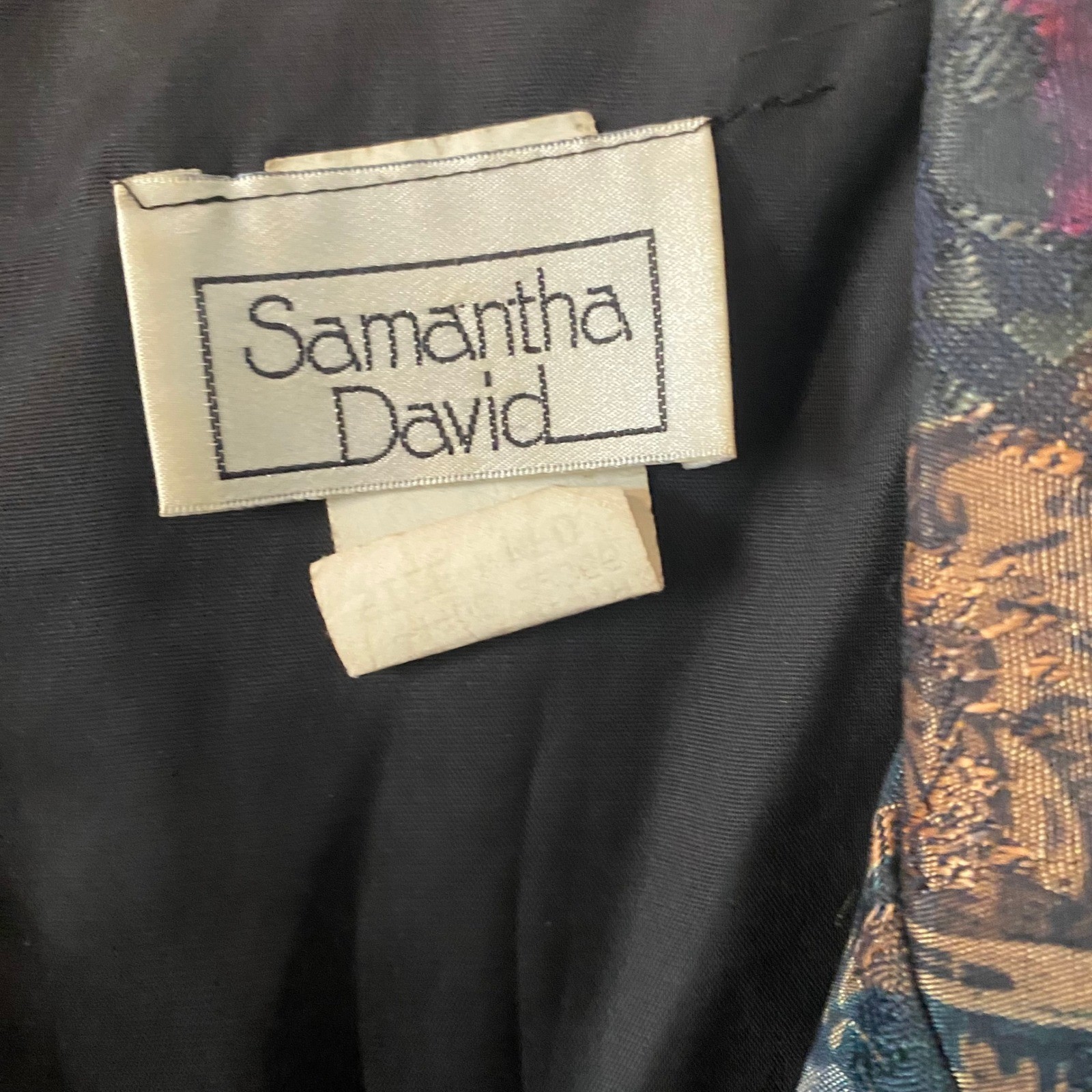 Samantha David Women Sz Med Vintage Floral Brocade Blazer Grandmacore Victorian
