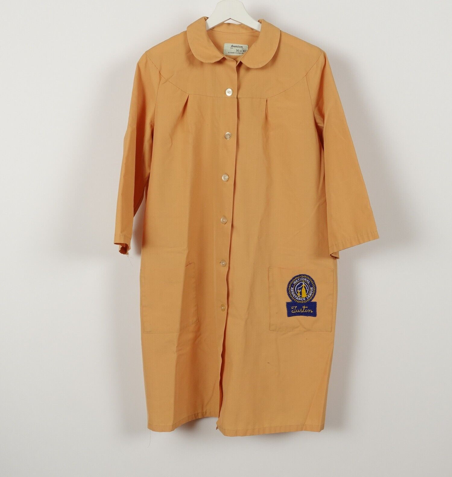 Vintage 40s 50s National Assistance League Nurse Tunic Shirt Patch Embroidered