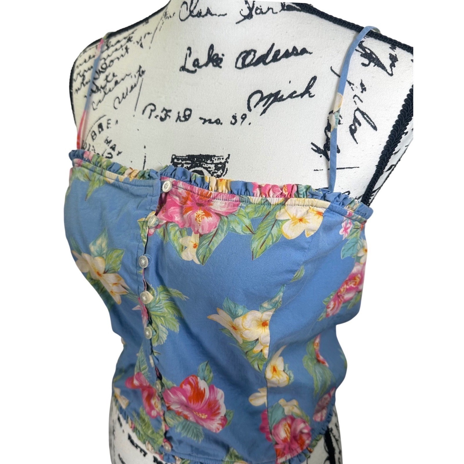 Vintage Y2K RALPH Ralph Lauren Camisole Corset Top Women’s M Floral Cottagecore