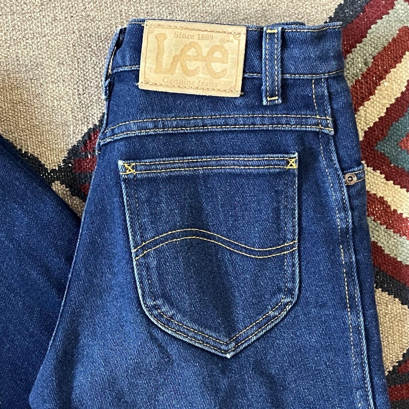 Vintage 80s Lee Riders Jeans Women’s 28×30 USA Made Blue Stretch Denim