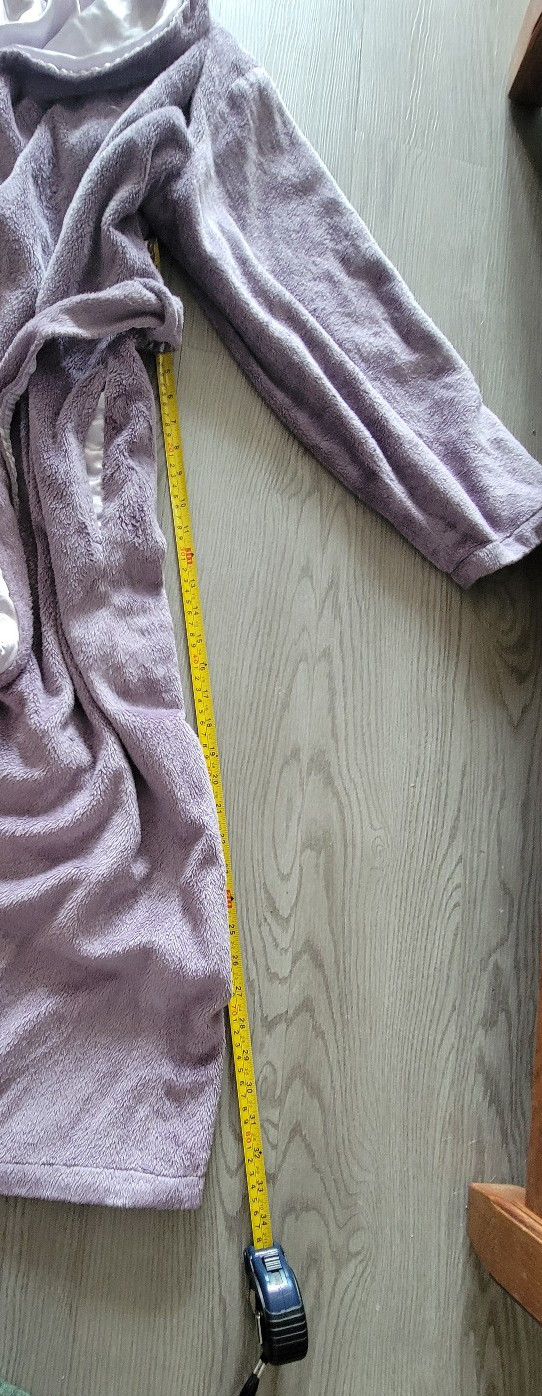 Vintage PRIVATE QUARTERS Women’s Small Lavender Plush Robe Bathrobe Made in