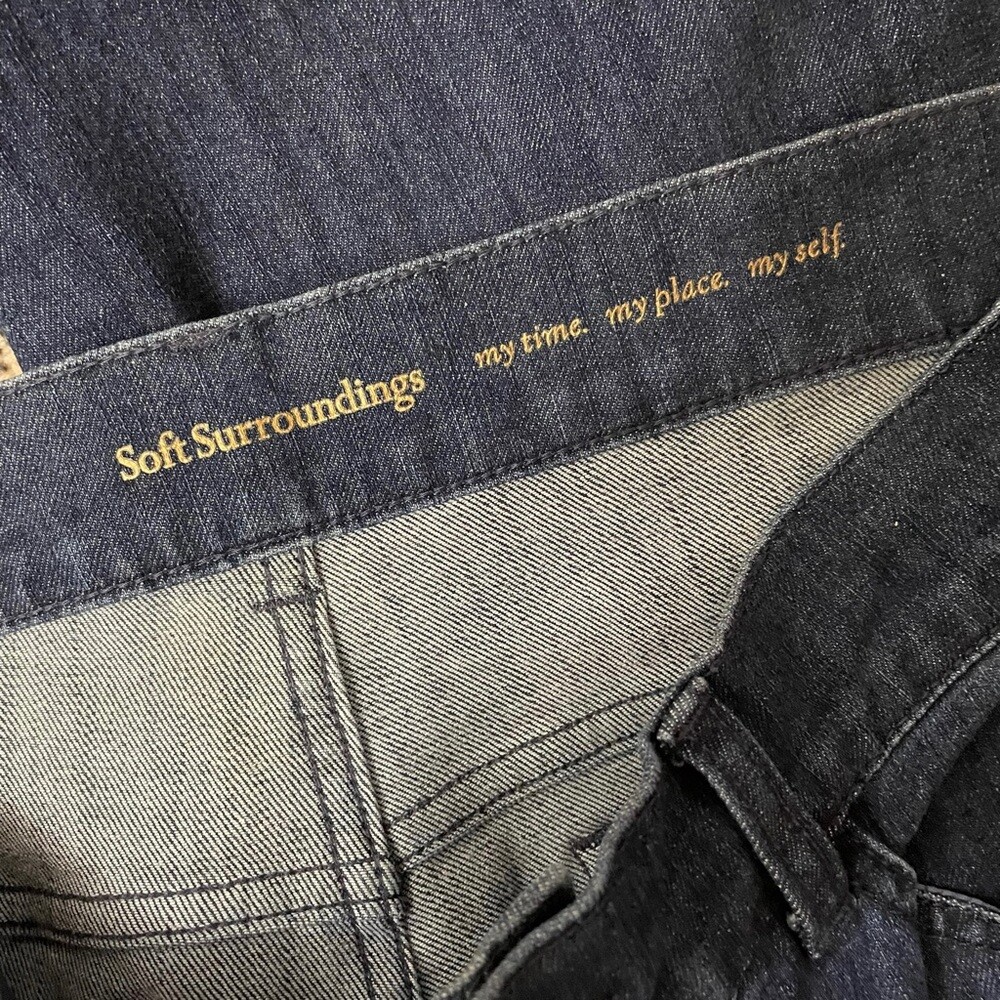 Soft Surroundings Dark Wash Straight Leg Jeans Size 8P