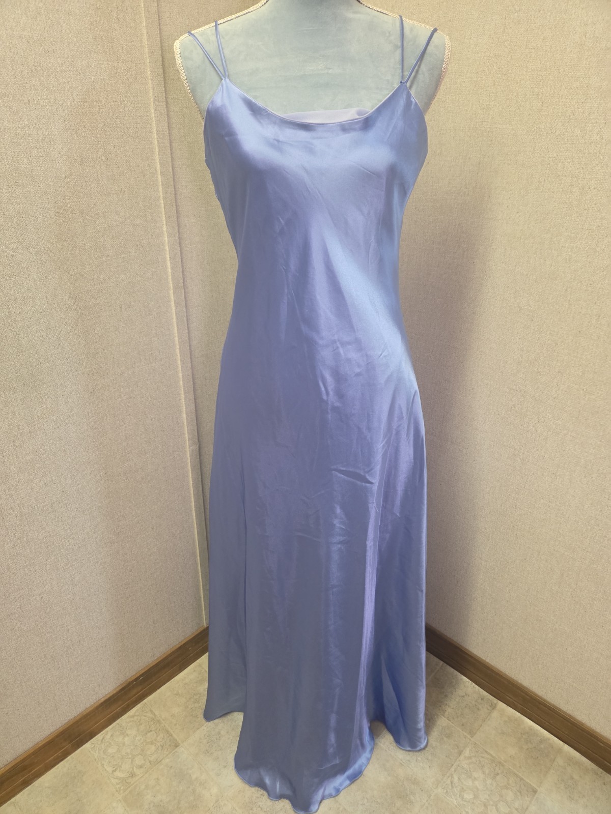 Teeze Me Y2K Slip Dress 11/12 Blue Spaghetti strap Dbl Layered