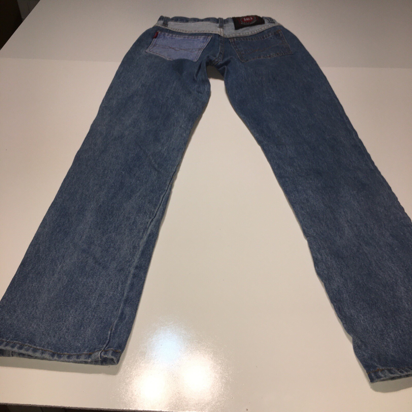 Vtg L.E.I Riding Wear Made in USA Jeans Patchwork Size 3 24×31 High Waist Mom