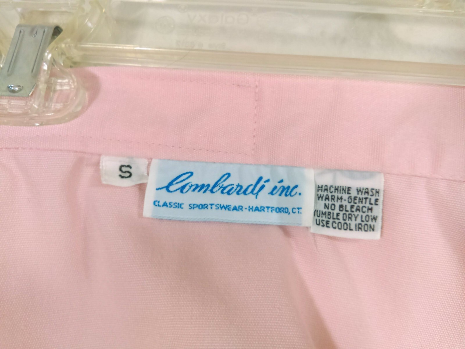 Vintage Lombardi inc Sportswear Skirt Small Pink Wrap Around D-Ring Belt Pockets