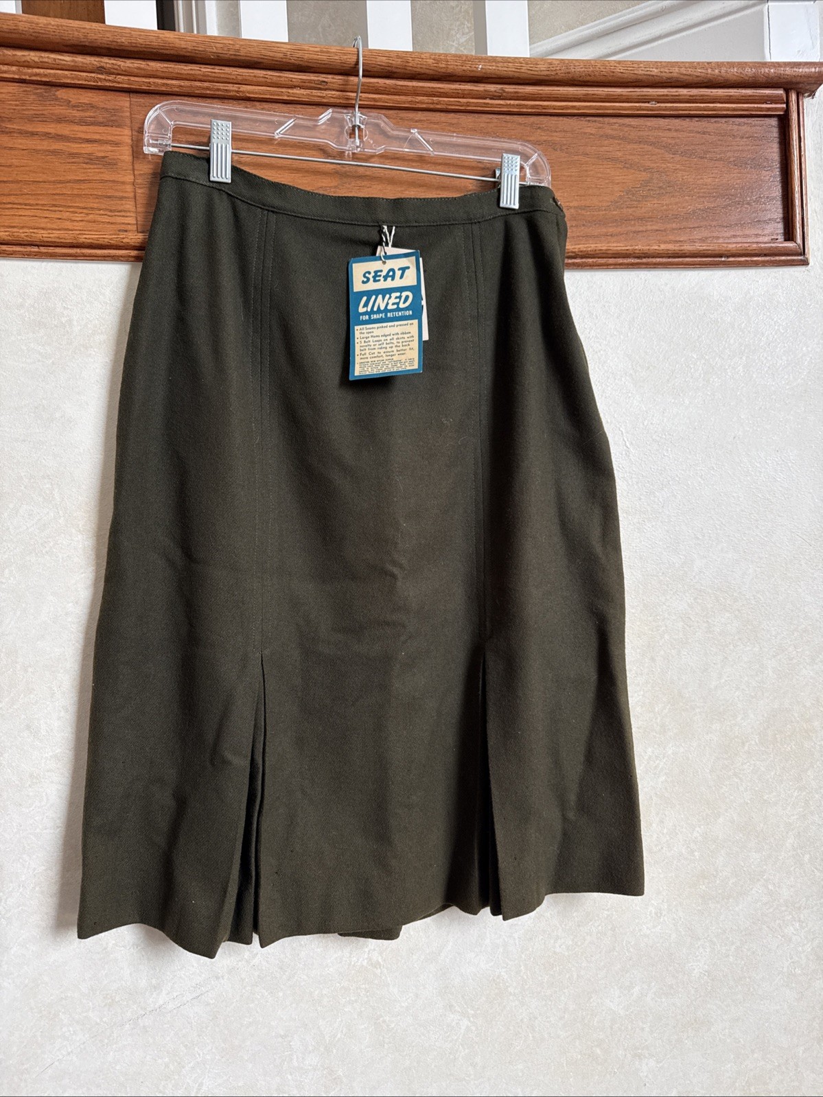 Vintage Cape Cod Originals Pleat Skirt Sz 16 Green/ Brown New With Tags- As/is