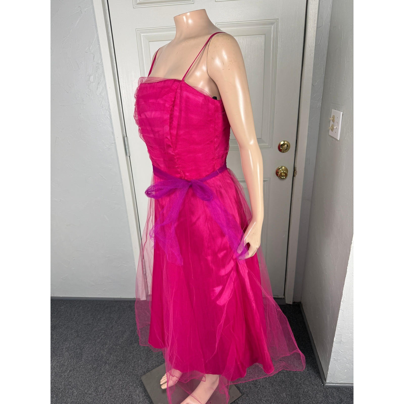 Vintage 80s 90s Night Way Prom Dress 10 Formal Evening 10 Party Mesh M3-9