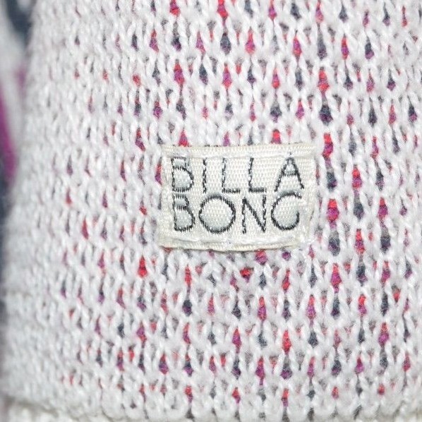 EUC Designers Closet Billabong Ivory Multi Color Open Knit Cardigan Womens S