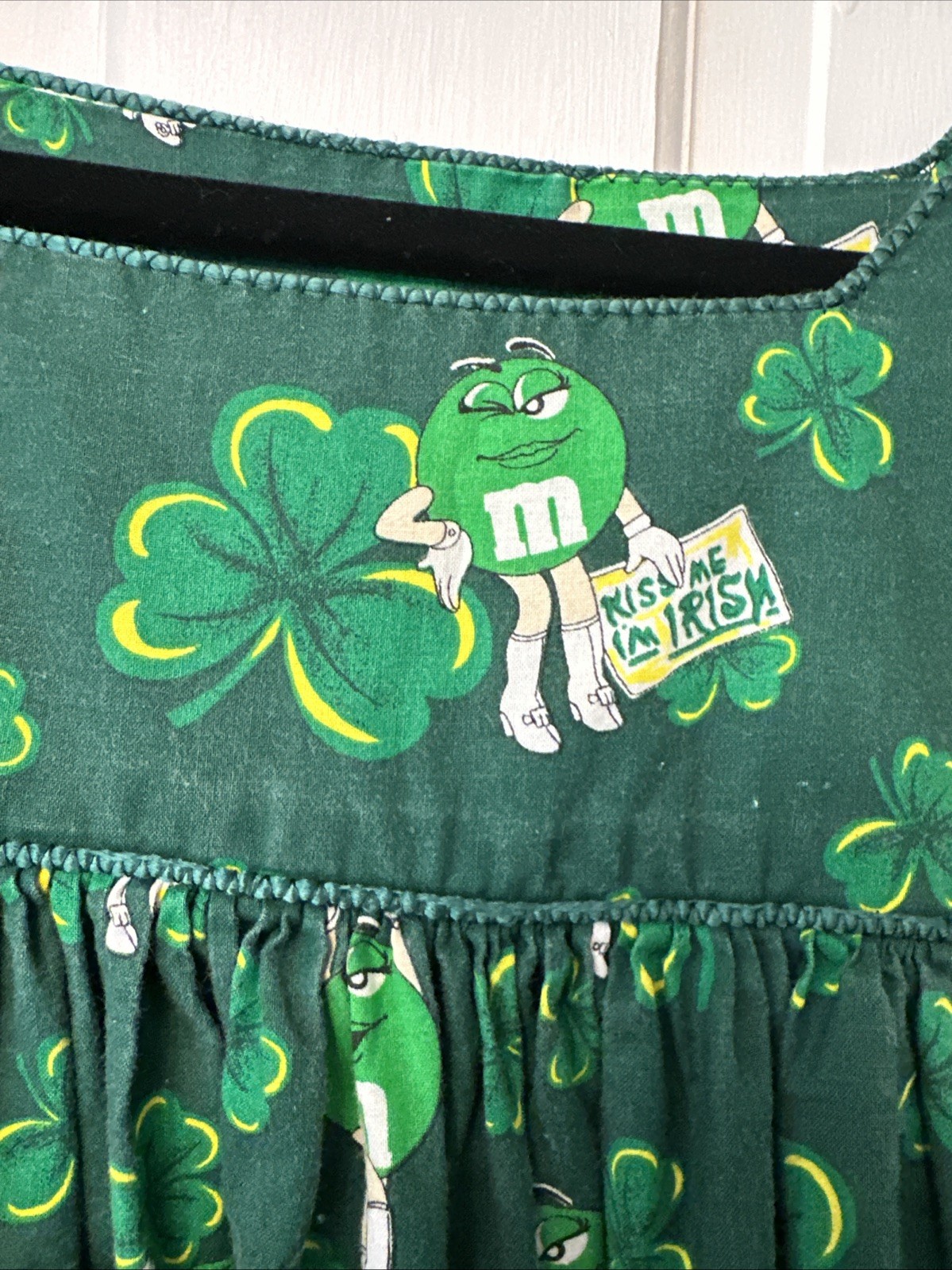 Womens Plus Size Homemade House Dress Green M&M’s St Patrick’s Day Irish Festive