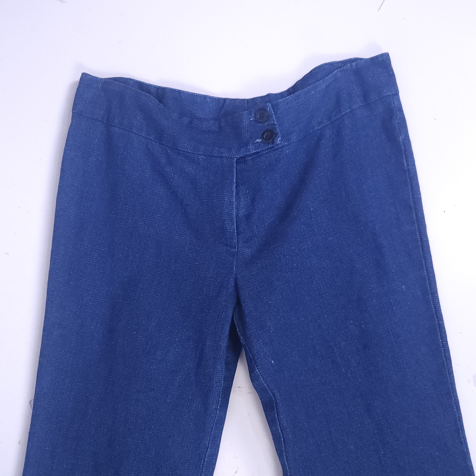 Vintage 70s Denim Flare Jeans Ladies 10 Rave Cyberpunk Hippy Retro Bell Bottoms