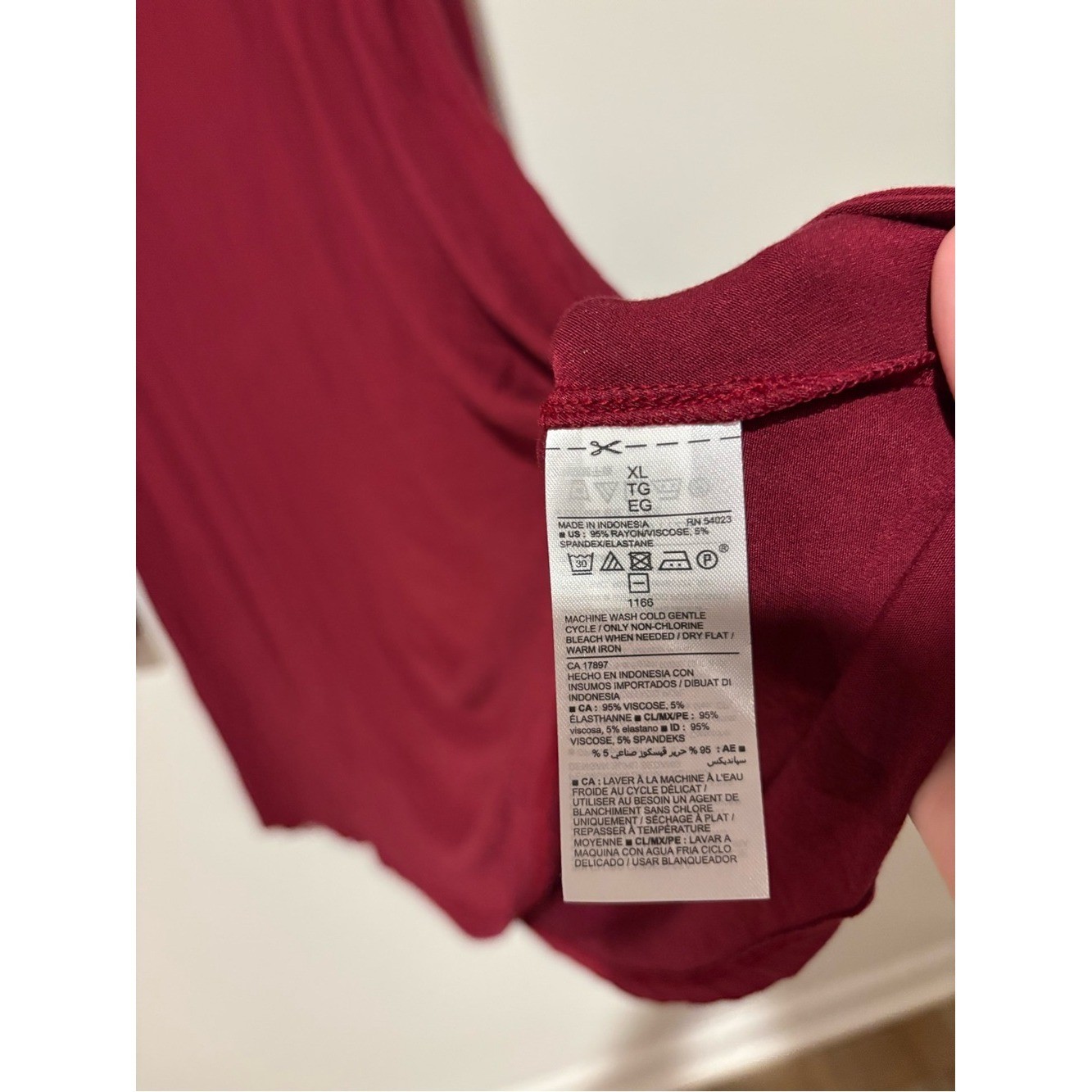 Old Navy Long Sleeve knit swing dress gosh garnet red size XL