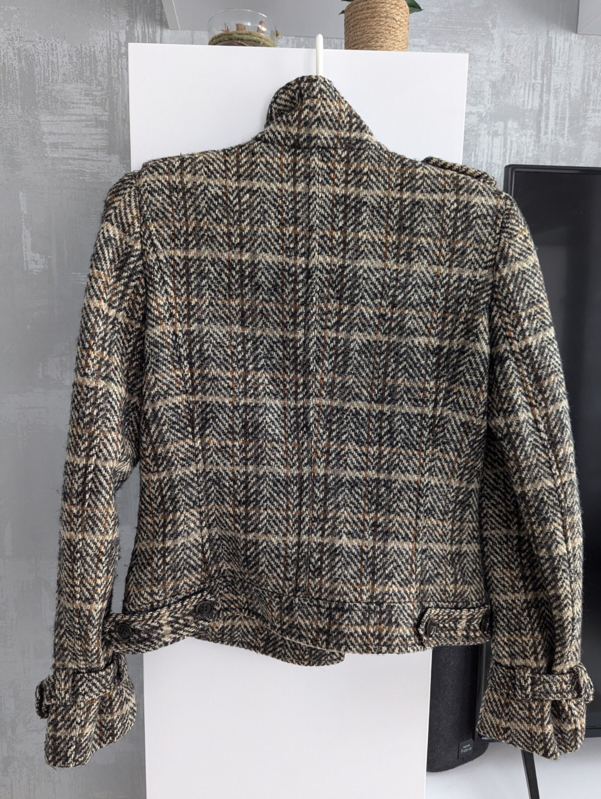 Dolce & Gabbana Wool Mohair Alpaca Short Coat Collar Double-Breasted Jacket 40 S