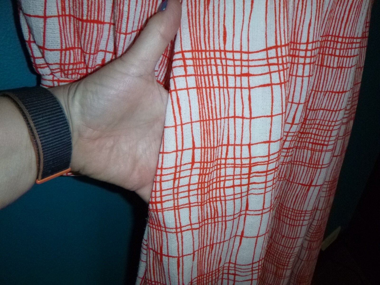 NWT Vtg 70s Discovery I Red White Plaid Poly Maxi Dress W/ WIDE Belt Sz 12 NOS