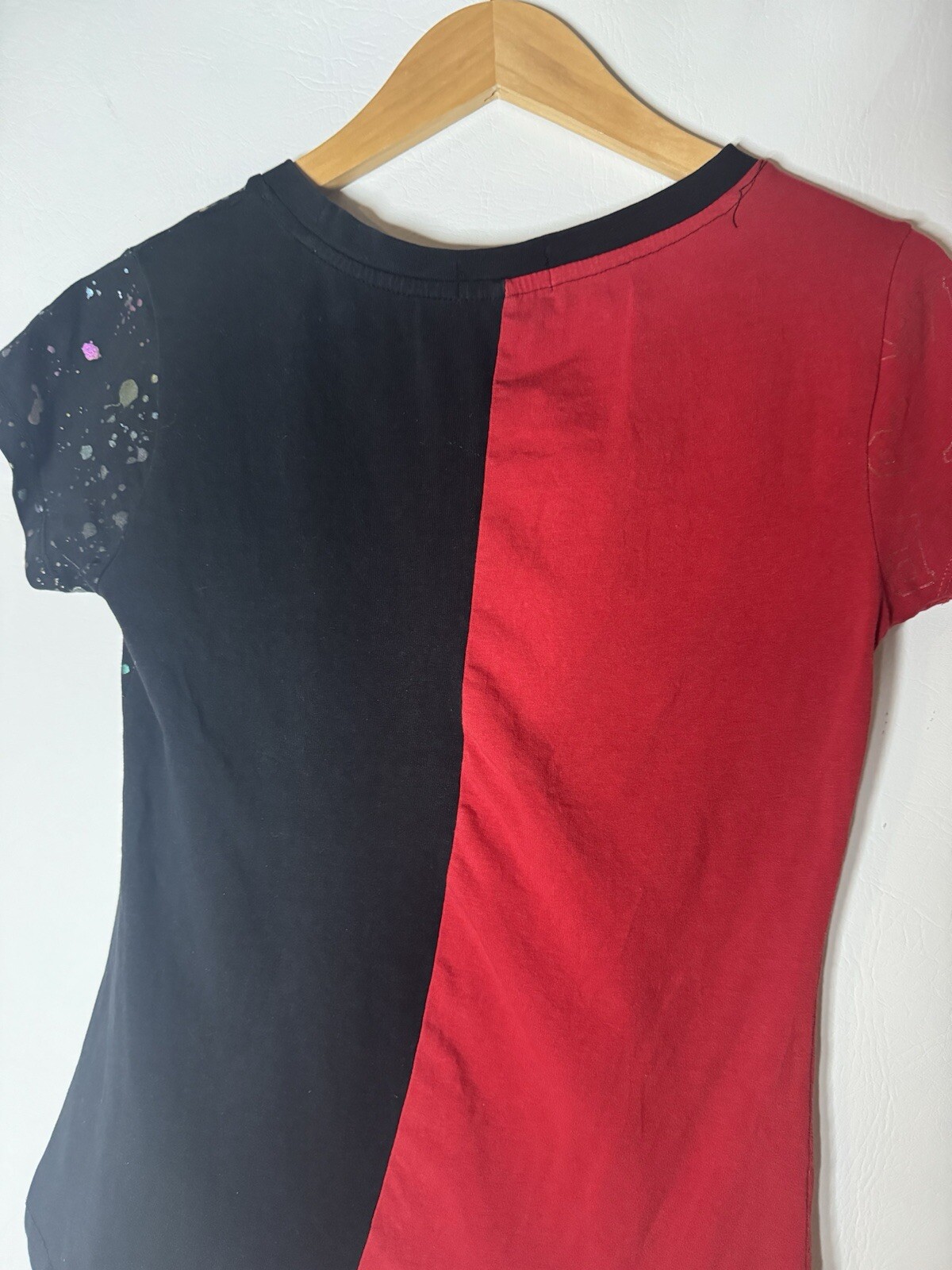 VTG 90s Baby Phat Rainbow M Shirt Top Red Splat Colorblock Y2K Streetwear