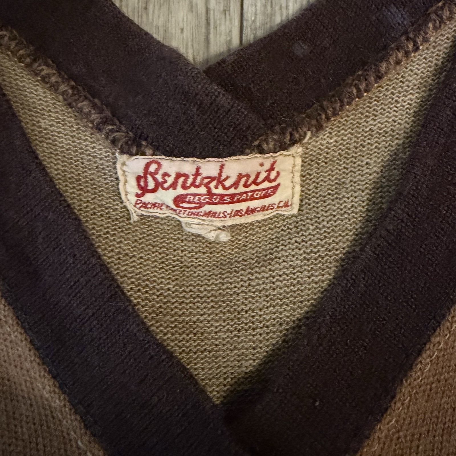 Vintage 1920s Bentzknit Wool Swimsuit Antique Bathing Suit Womens Brown Striped