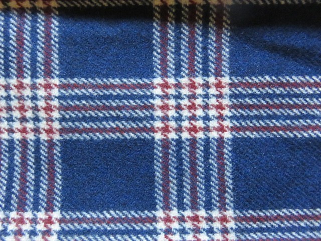 Vintage Jackfin New York Pure Wool Womens Plaid Red White Blue Pleated Skirt 12