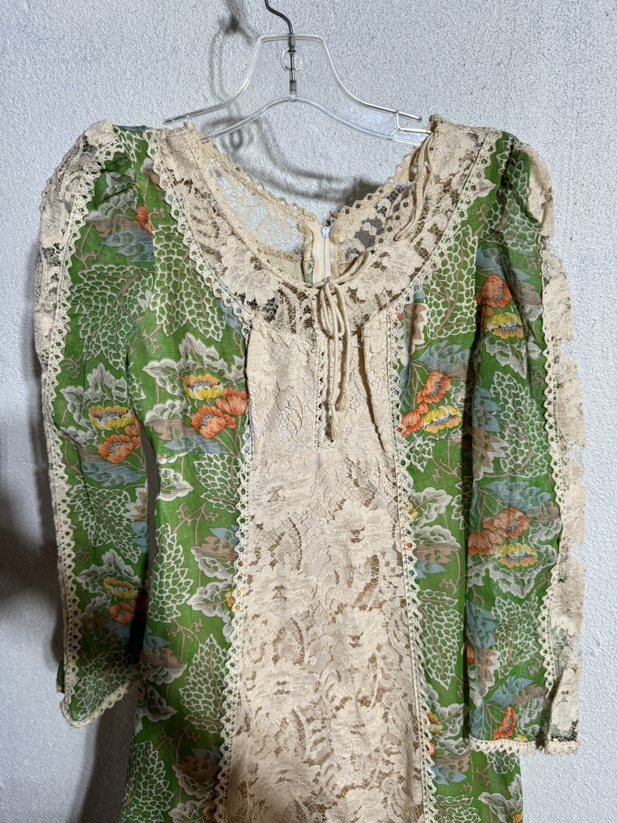 Vintage Young Innocent By Arpeja Lace Maxi Dress Size 5 Made In USA Gunn G2U
