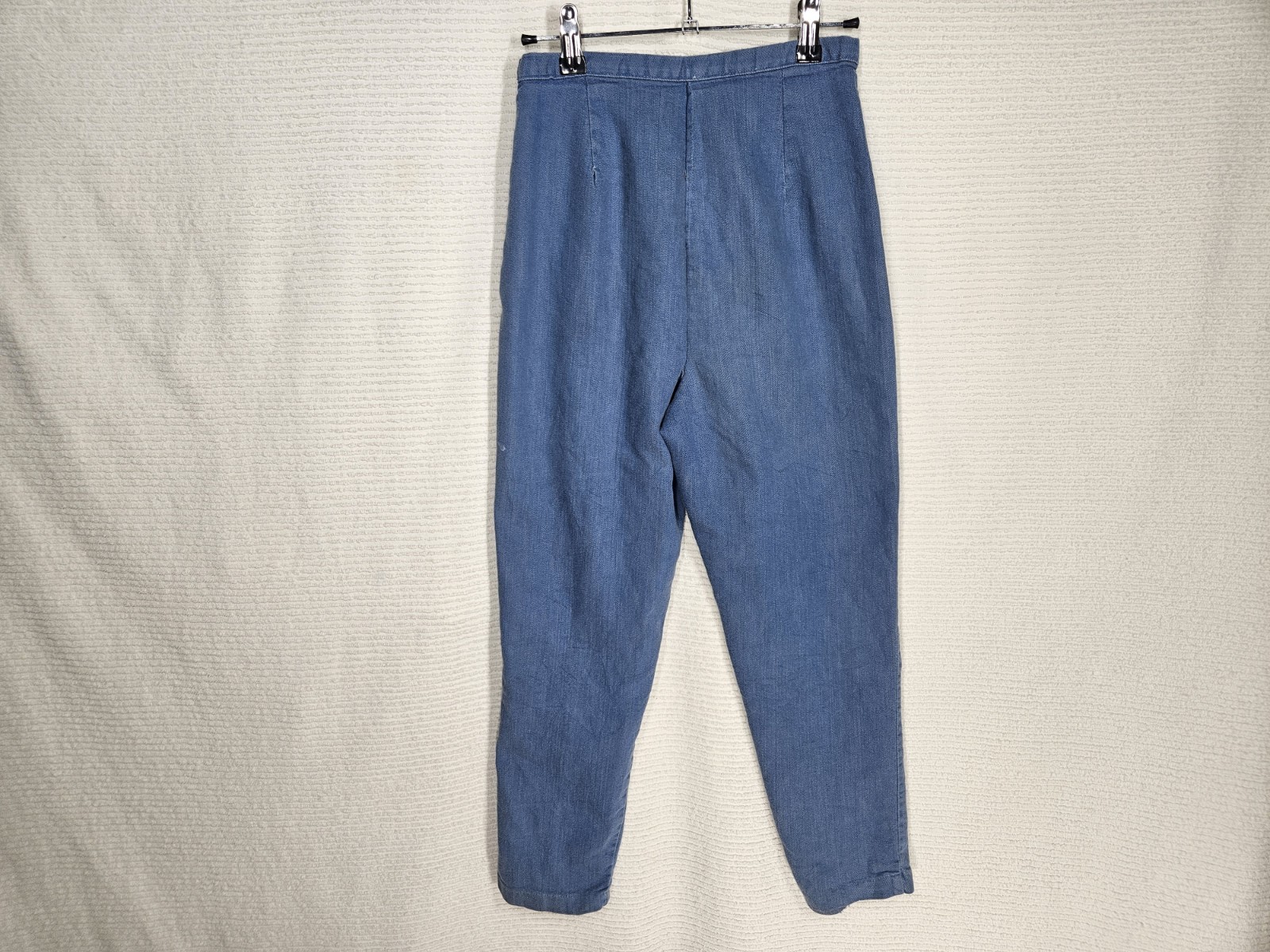 Vintage 1960s Side Zip Jeans Denim Pedal Pusher 25w Metal Zip No Pockets Worn