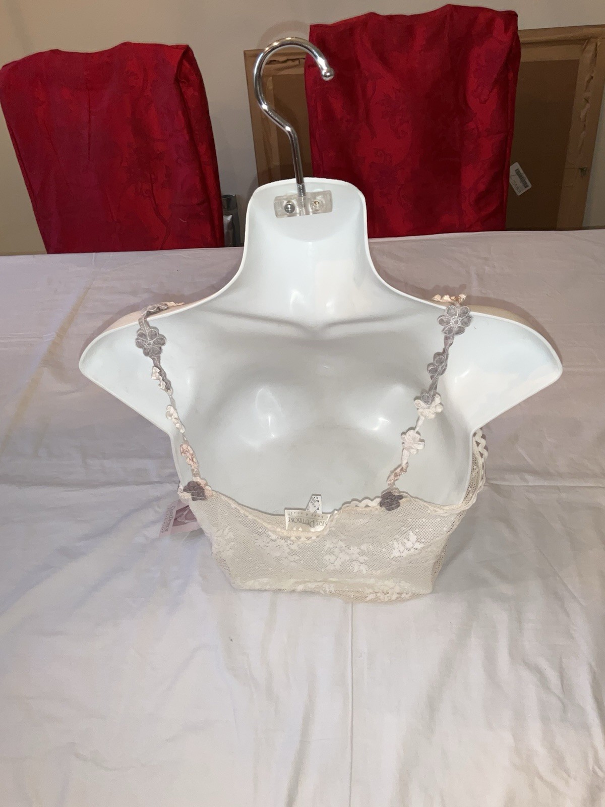Claire Pettibone Lacy Floral Camisole Only Cream Size L New With Tags Vintage