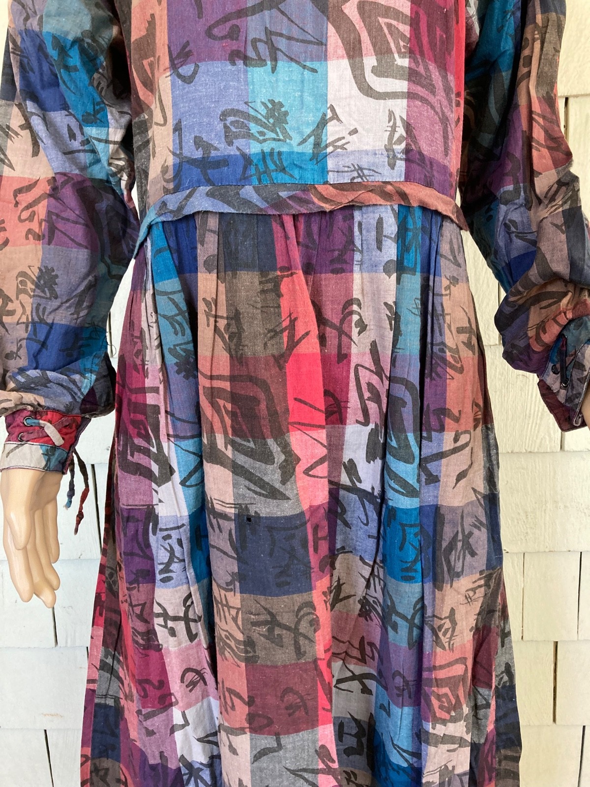 Vintage PHOOL Boho Cottagecore Cotton Dress Size Medium