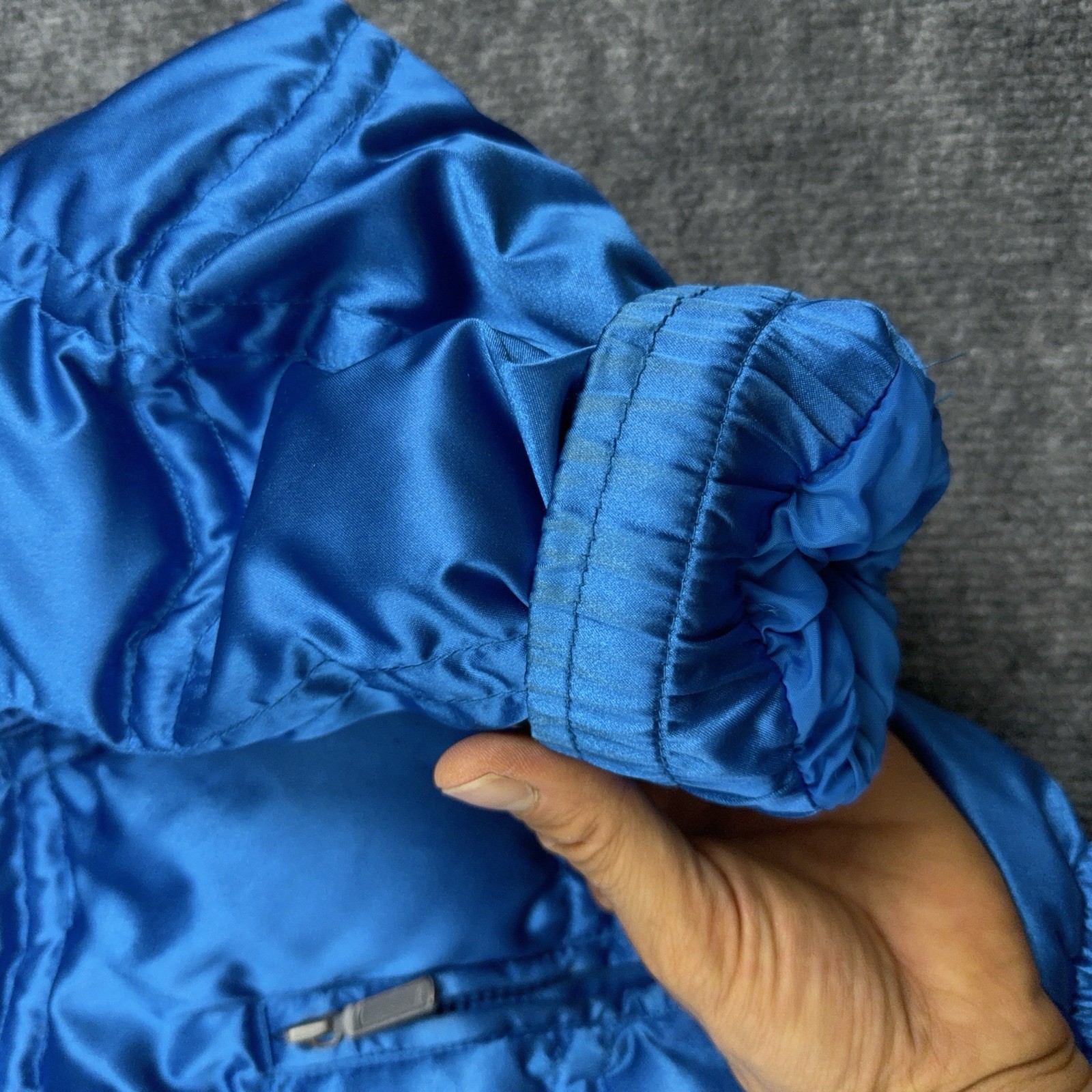 Vintage 80s 90s Snuggler by Kaelin Shiny Blue Down Puffer Ski Jacket US6