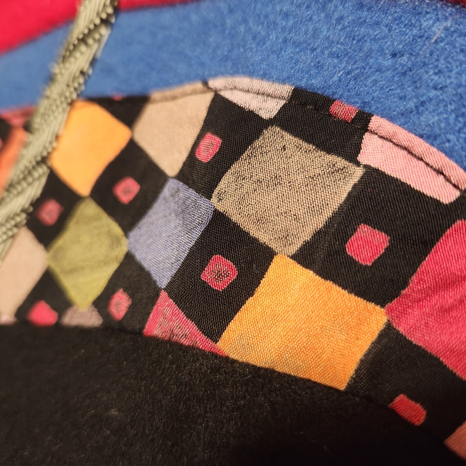 Vintage Canvasbacks Lutton & Horsfield Wool Retro Patchwork Jacket SZ S/M